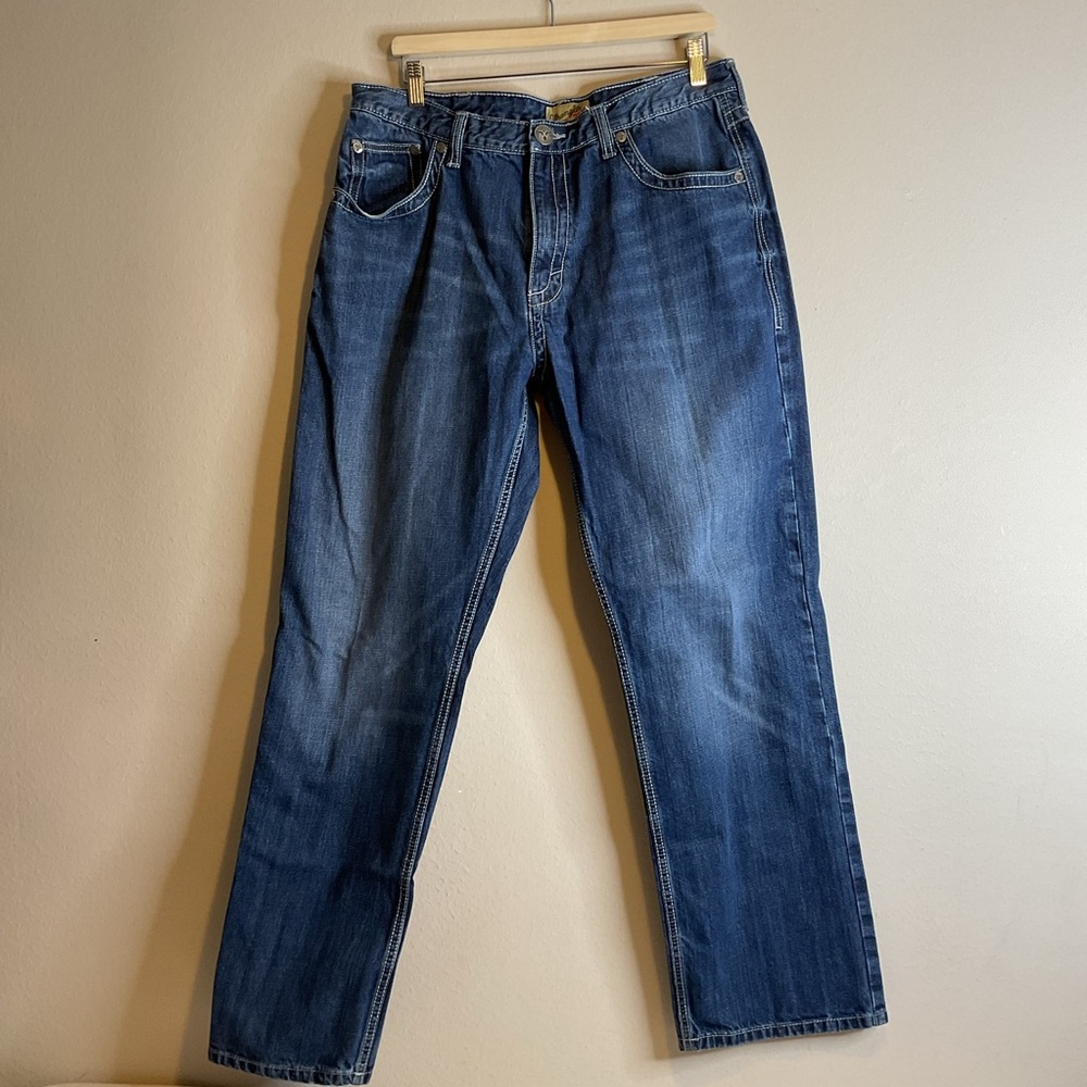 Wrangler 36x32 Extreme 20X Number 33 Relaxed Fit Jeans - Blue
